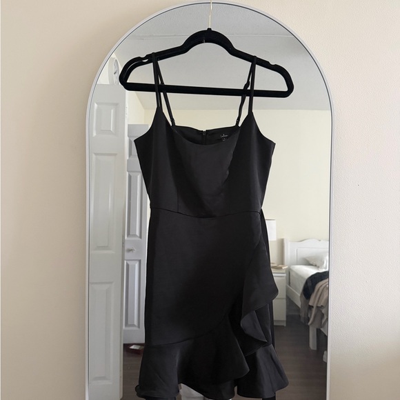 Lulu's Black Ruffle Mini Dress - Picture 5 of 6
